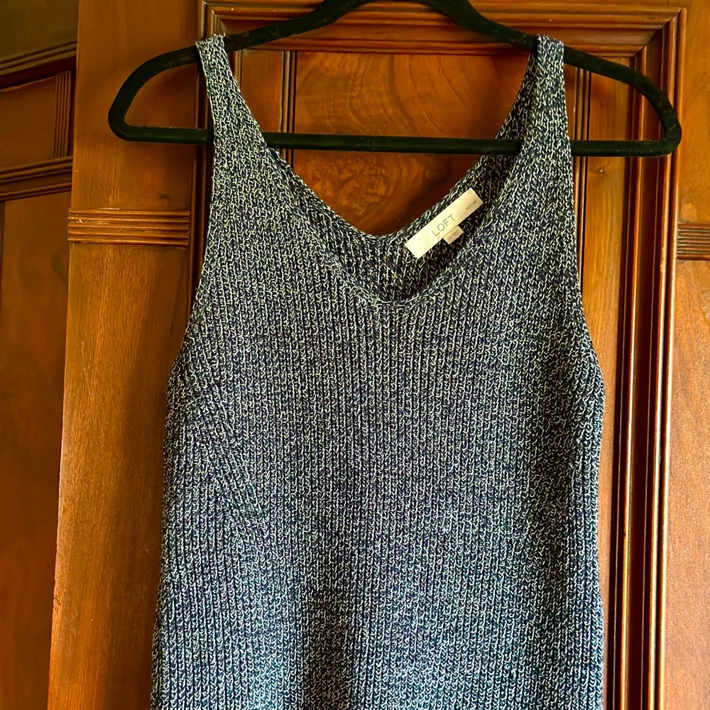 LOFT Navy Blue Knit Tank Top